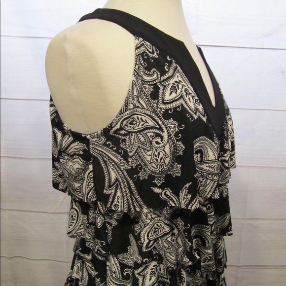 NWT WHBM Rhumba Paisley Print Ruffle Dress Sz M - Picture 4 of 8